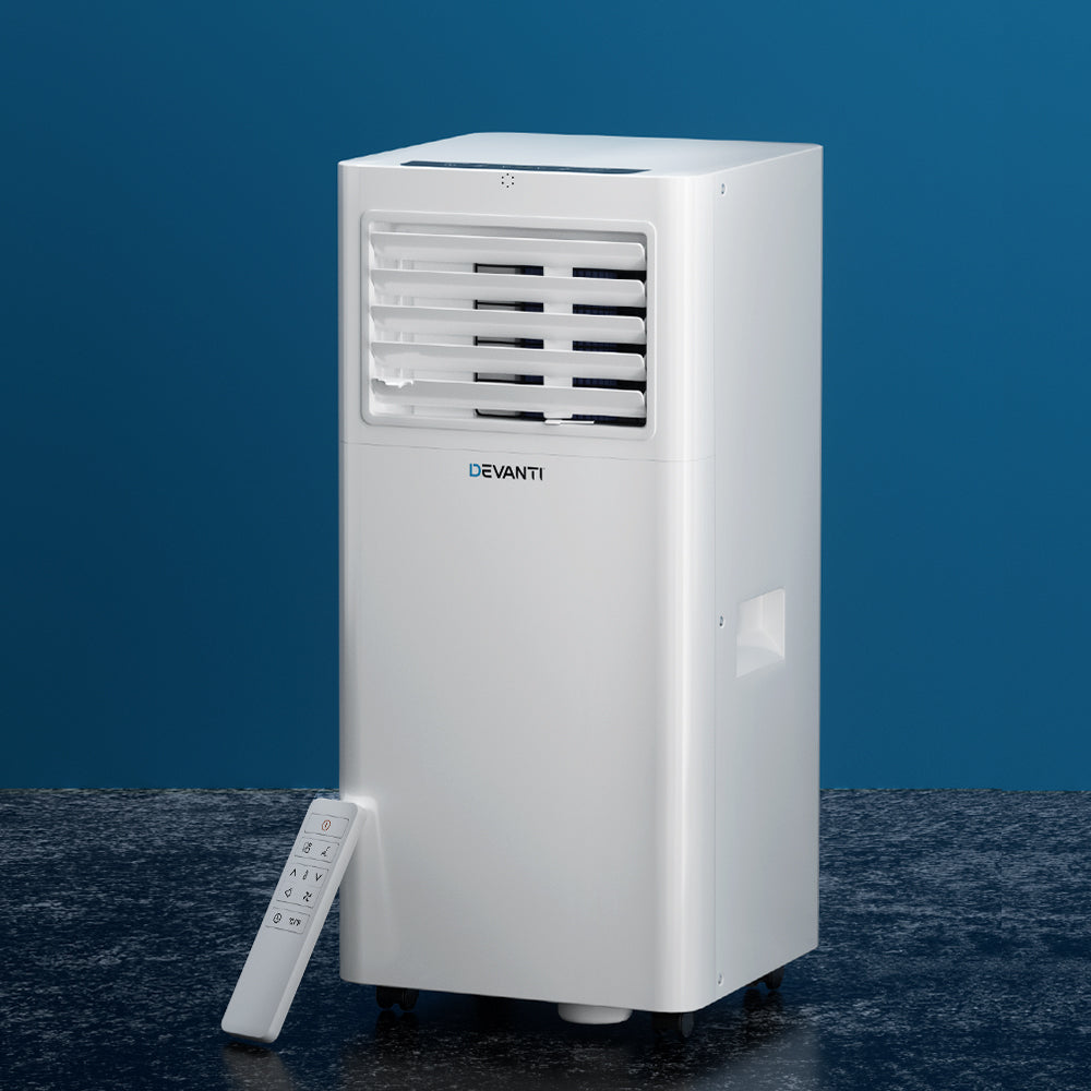 Devanti Portable Air Conditioner 7000BTU Cooling Mobile Fan Cooler Dehumidifier-NT_Rural