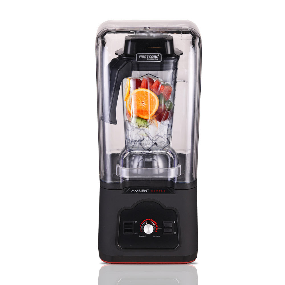 POLYCOOL Commercial Blender Quiet Enclosed Processor Smoothie Mixer Fruit, Black-SA_Rural