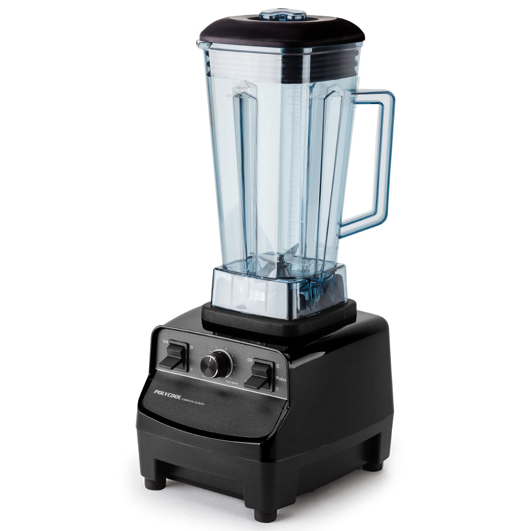 POLYCOOL 2L Commercial Blender Mixer Food Processor Smoothie Ice Crush Black-ACT