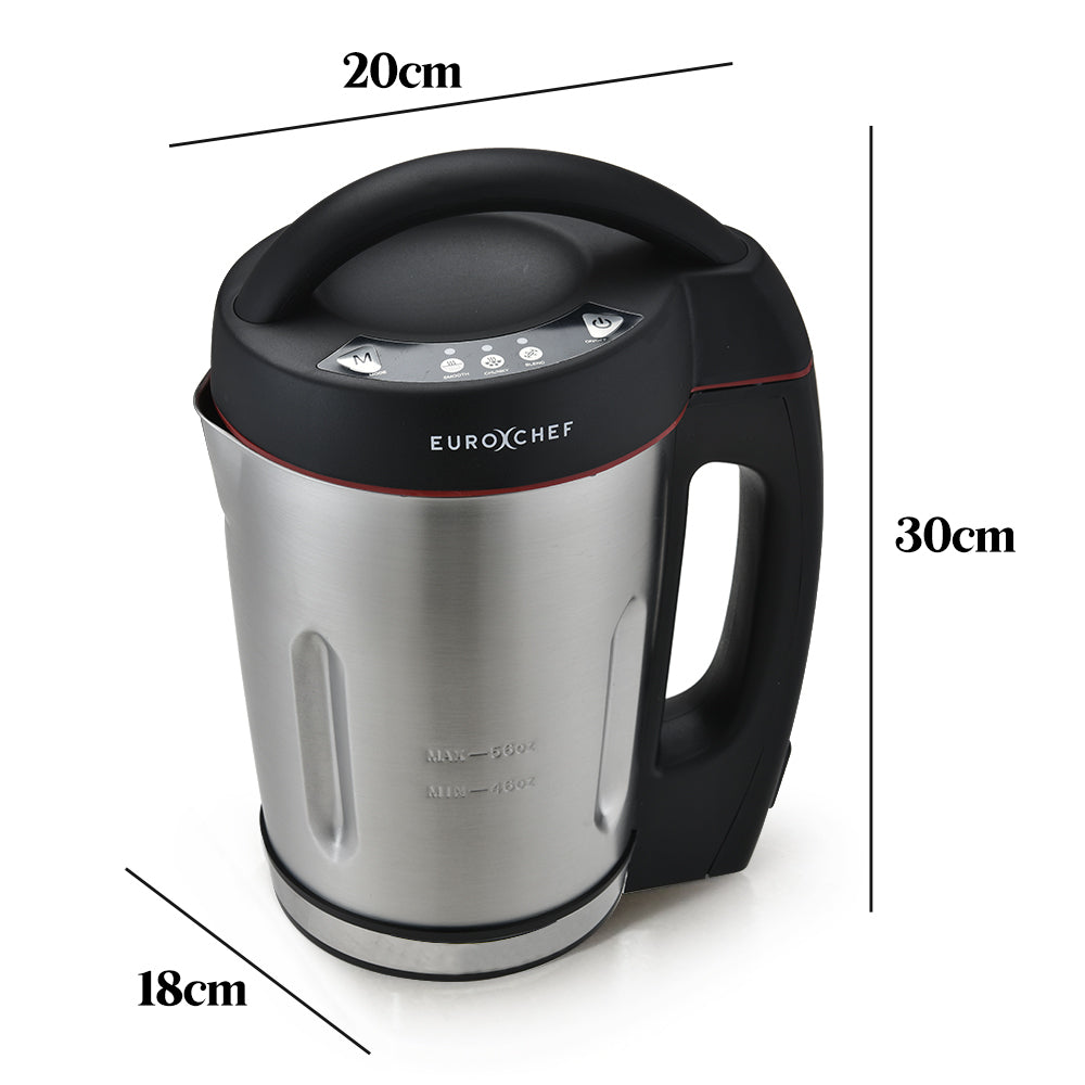 EUROCHEF Soup Maker Blender Smoothie Compact Hot Cold Stainless Steel Mixer-NSW_Rural