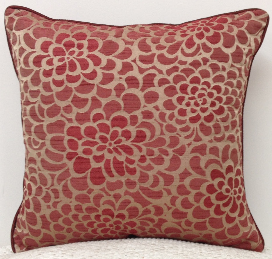 Flower Marone Petal Design Cushion Cover Maroon