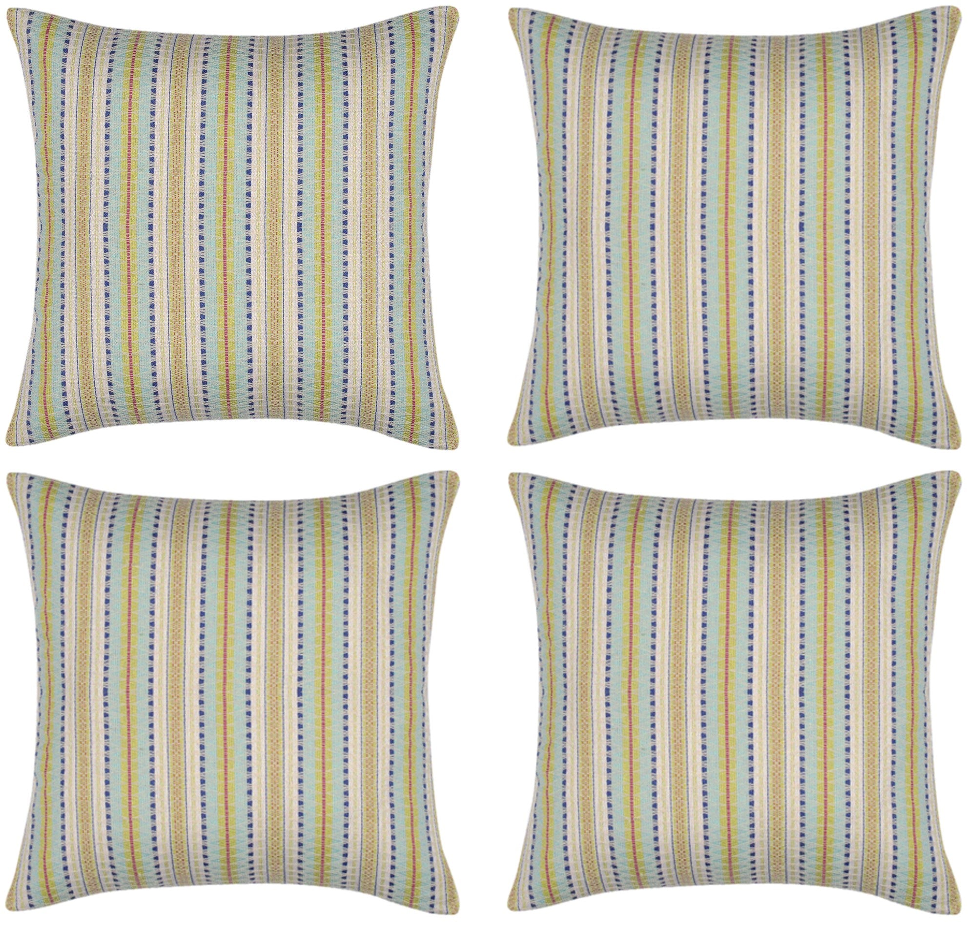 Pack of 4 Finn Yellow Multicoloured Retro Cushion Cover