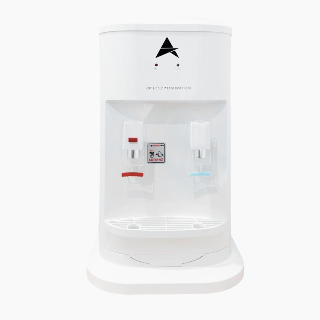 Luxurious White Hot and Cold Benchtop Water Cooler - LG Compressor-VIC_Metro