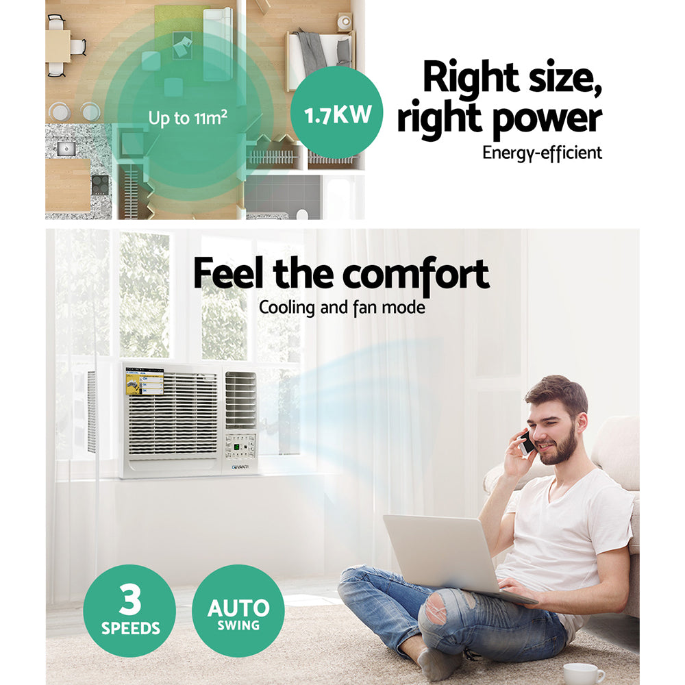 Devanti Window Air Conditioner 1.7kW-REMOTE