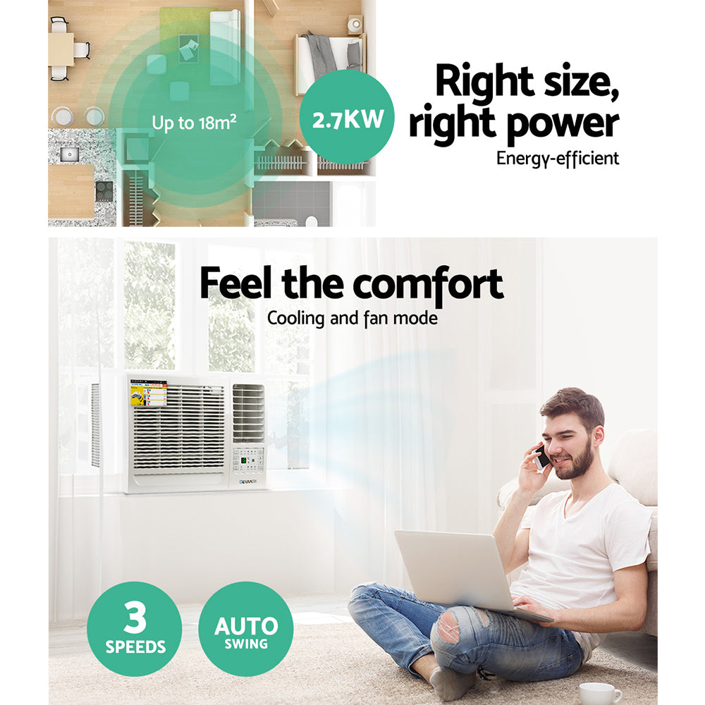 Devanti Window Air Conditioner 2.7kW-ACT